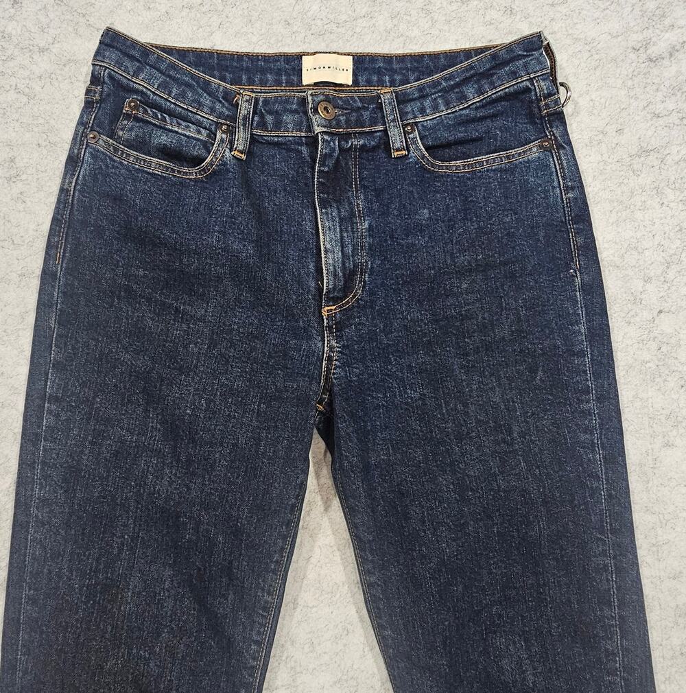 Simon Miller Jeans Straight Leg Cotton Denim Five Pocket Blue Metal Ring Sz 29